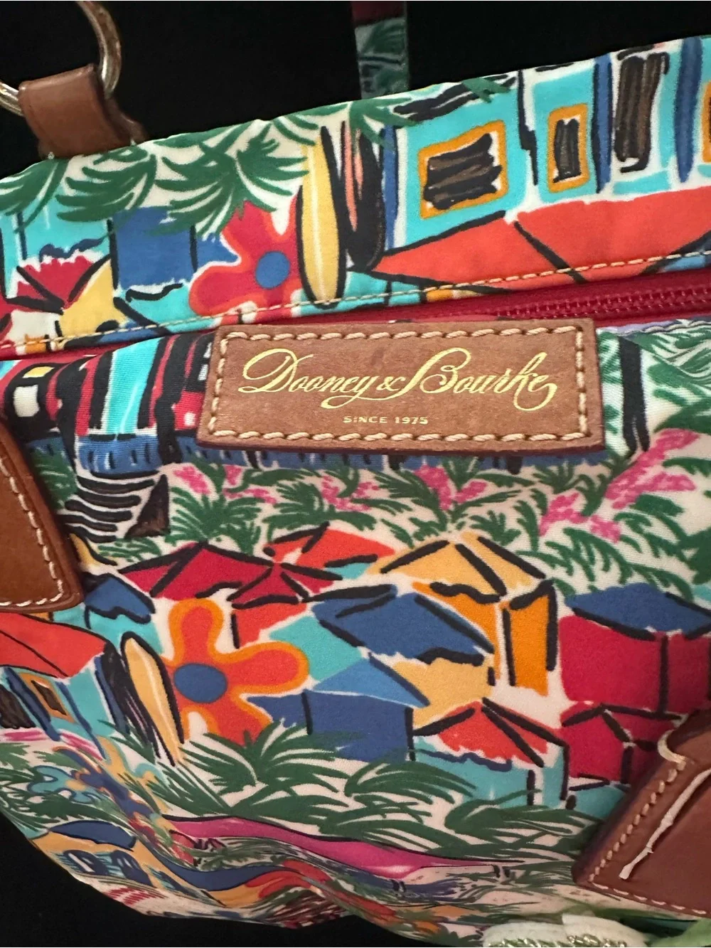 Dooney & Bourke #159 SandbarRARE Tropical Print XL Satchel
